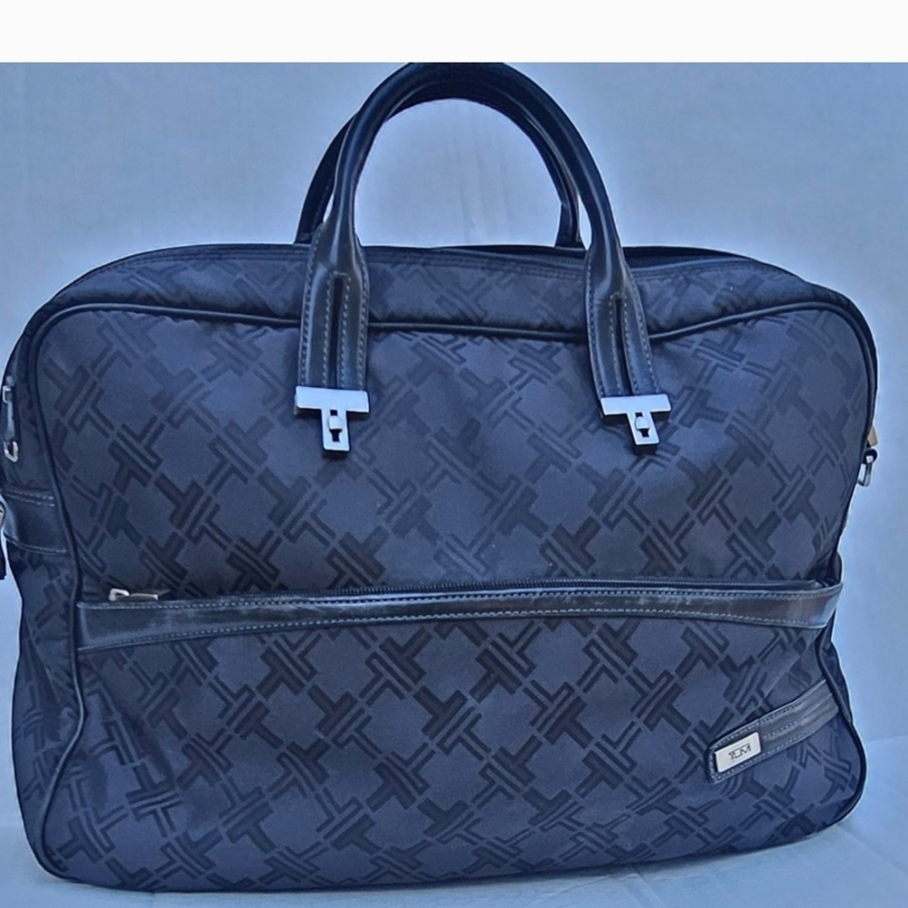 TUMI Men's Black Patterned Bag